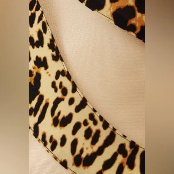 Norma Kamali Snake Mesh Mio One-piece Swimsuit Size Large Nude Animal Print - Picture 3 of 13